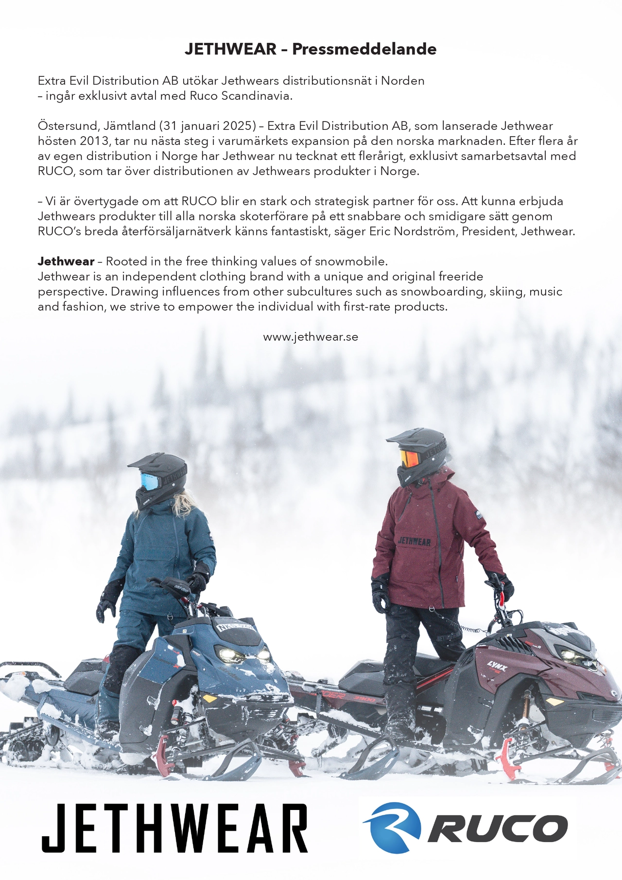 Jethwear presseskriv